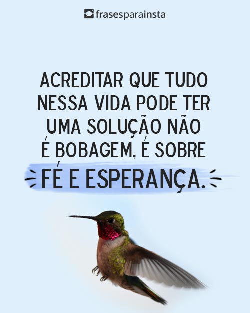 sobre fé e esperança