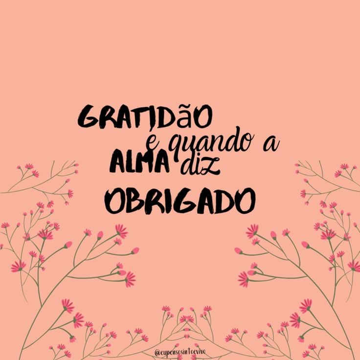 a alma diz obrigado