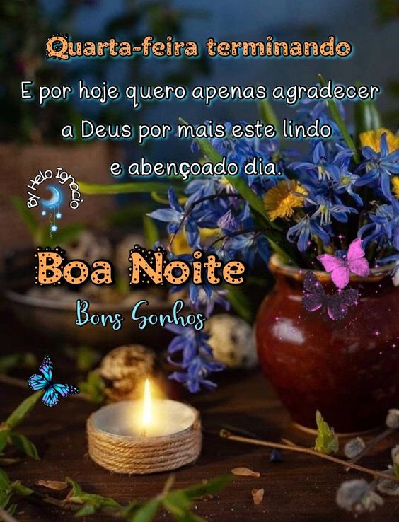32 Imagens e Mensagens de Boa noite Quarta-feira com paz e luz