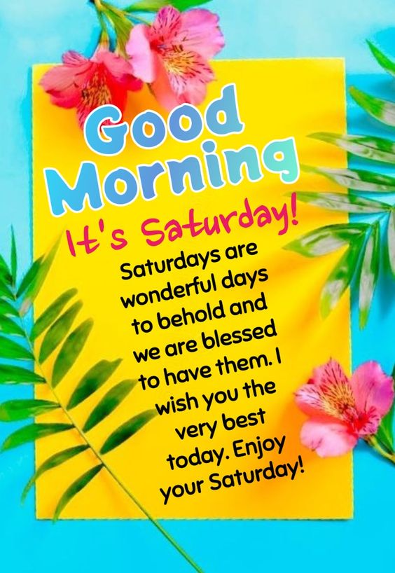 52 Images and Gifs of good morning Saturday with blessed quotes