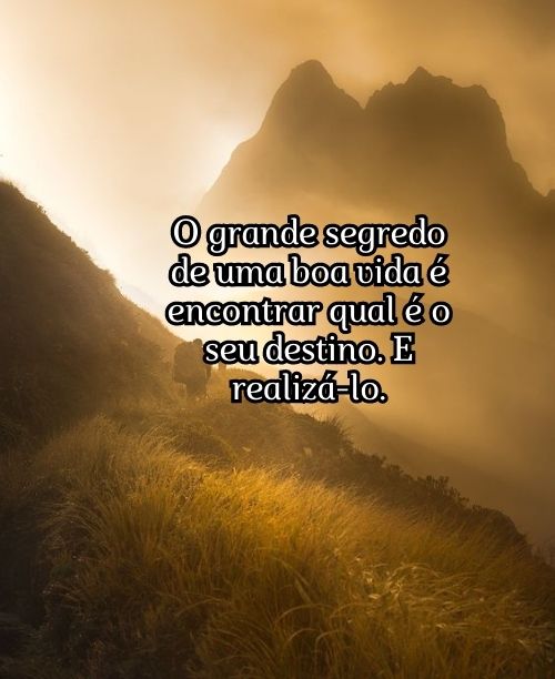 Realize o seu destino